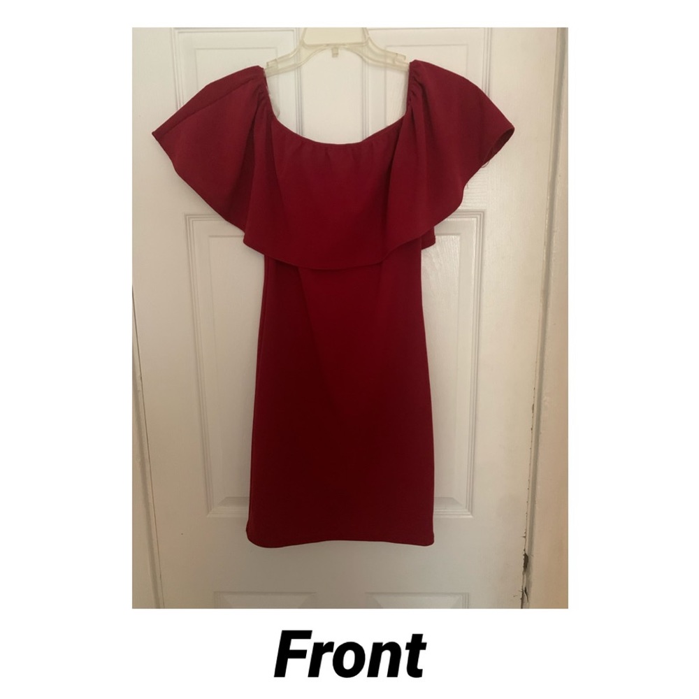 Classy Red Off The Shoulder Dress